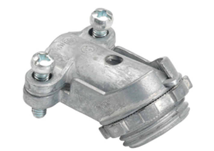 Bridgeport 803-DC2 1/2 IN 45 Deg Fmc Connector, Box of 25 - NSI